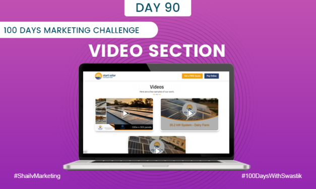 Video Section – 100 Days Marketing Challenge