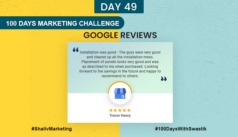 Google Review – 100 Days Marketing Challenge